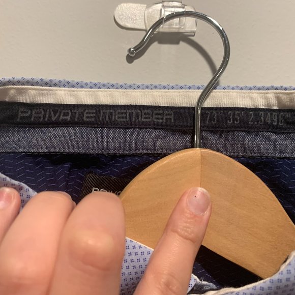 Private Member Long Sleeve Button Up, XXL, Light Blue patterned - Picture 3 of 5